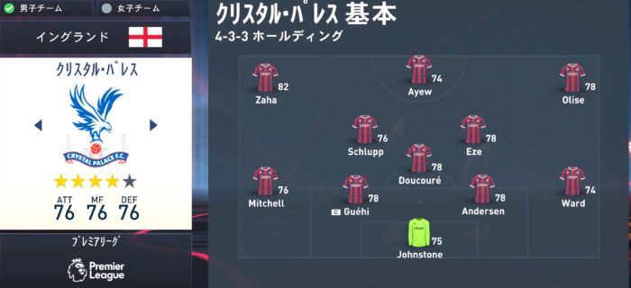 fifa23 crystal palace squad