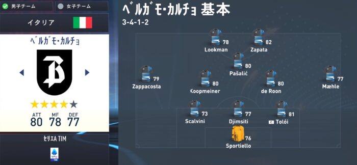 fifa23 atalanta squad