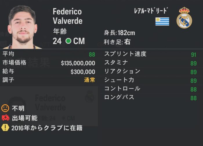 fc24 valverde status